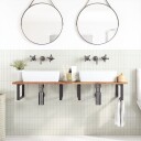  Plate til baderomsskap med finish 140x50x2 cm heltre akasie