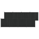 vidaXL Gjerdeplate 8 stk. 1405 x 186,5 cm WPC og Aluminium Svart
