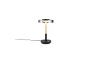 Trio Lighting Bordlampe Celeste Matt svart/krom/tre