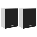 vidaXL Hengende skap 2 stk svart 50x31x60 cm sponplate