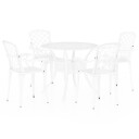  Bistrosett 5 deler støpt aluminium hvit 3070612