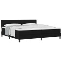  Box Spring Seng med Madrass Svart 200x200 cm Stoff