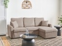 3 seters sofa Nassjo venstrevendt   Lys brun