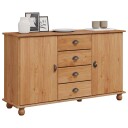  Serviesskap med skuff Brun 133.5 x 40 x 79 cm Heltre furu