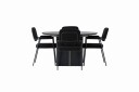 Venture Home Matilda Matgruppe 130 cm Rund med 4 Yesterday Stoler Sort