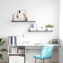vidaXL Flytende vegghyller 2 stk gr? 120x23,5x3,8 cm MDF