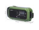 Nedis DAB+/FM Nødradio med Solcelle- og Dynamo Kraftgrønn Bærbar Radio