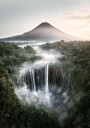Tumpak Sewu Waterfalls and Mount Semeru Plakat Plakat / 30x40cm