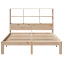  Seng med bokhylle uten madrass 160x200 cm heltre furu 8721158613530