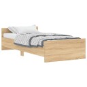 vidaXL Sengeramme sonoma eik 100x200 cm konstruert tre 8721012154209