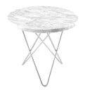 Ox Denmarq Mini O Table salongbord marmor hvit, rustfritt stativ