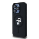 Karl Lagerfeld MagSafe Silikon Etui for iPhone 15 Pro med Choupette - Svart