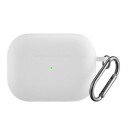 AirPods Pro 2 Silikondeksel med Karabinkroken Hvit
