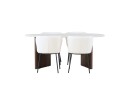 Venture Home Matgruppe Edina 180 cm Oval med 4 Edina Stoler Mocca