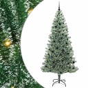  Kunstig Julesekk Snø Flocket med LED Lys Grønn og hvit 240 cm
