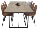 Venture Design Padang & Polar spisegruppe Natur/brun 6 st stoler & bord 250 x 100 cm