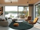 Runde tepper   Cloud Super Soft grønn Størrelse: Ø 160 cm