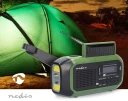 Nedis DAB+/FM Nødradio med Solcelle- og Dynamo Kraftgrønn Bærbar Radio