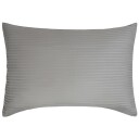 Borg Living Putetrekk - 70x100 cm - 100% Bomullssateng - Stripet grå