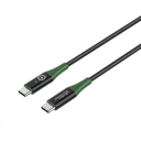 Microconnect Smart Charge USB-C Kabel 2m 60W Strømkabel Svart/Grønn