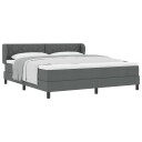  Box Spring Seng med Madrass Mørk Grå 180x200 cm Stoff