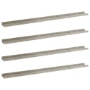 vidaXL Vegghyller 4 stk betonggr? 115x9x3 cm