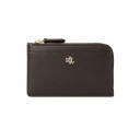 Lauren Ralph Lauren Natural Smth Leathr L Zip Crd Cs Cc   Brown   ONE SIZE