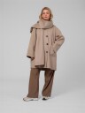 Clermonte Sandy Wool Coat With Scarf
