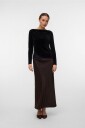 Vero Moda - Topp Vmrikke Ls Boatneck Lace Mix Top Jr - Svart