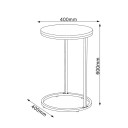 Sidebord HOME4YOU Hedvig D40x60 cm Ask/Svart - Ask/svart