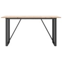  Spisebord O-ramme 160x80x75 cm heltre furu og støpejern 3282677