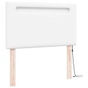  Sengegavl Enkel Design Ren Hvit 90 cm Imitert Skinn