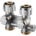 Oventrop Multiflex F H blokk enlinjeventil med CE skrutilkobling Krom