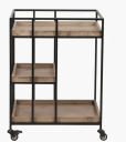 Trend Collection Gallery Serveringsvogn Eikefiner – 60 x 40 x 80 cm