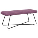 vidaXL benk Ensfarget Lilla 110 x 40 x 45 cm Fløyel