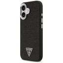 Guess Glitter Triangle Logo MagSafe Etui til iPhone 17 - Svart