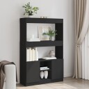  Highboard svart 92x33x140 cm konstruert tre