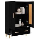 vidaXL Høyskap Svart eik 70 x 31 x 115 cm Konstruert tre