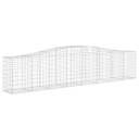 vidaXL Gabionkurver buede 10 stk 400x50x80/100 cm galvanisert jern