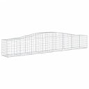 vidaXL Gabionkurver buede 4 stk 400x50x60/80 cm galvanisert jern