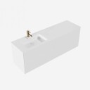 Pulcher Mood 160L Soho   Baderomsmøbel 160x46 cm matt hvit med SolidTec® vask