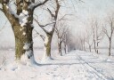 A Sunny Winter Day by Walter Moras Plakat Plakat / 100x150cm