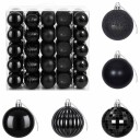 vidaXL Juleballsett 75 stk. Svart 6 cm Polystyren
