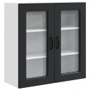  Kjøkkenskap med hylle Svart 80 x 31 x 80 cm Konstruert tre