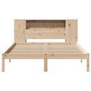  Seng med bokhylle uten madrass 140x190 cm heltre furu 3321536