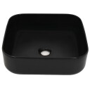 vidaXL Servant keramisk kvadratisk svart 38x38x13,5 cm
