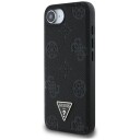 Guess MagSafe Mobildeksel til iPhone 16e med Peony Trekantlogo - Svart