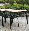 Normann Copenhagen Chair - Black - Utendørs Spisebordstoler - Simon Legald - svart Metall