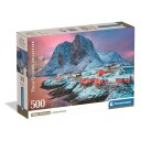 Clementoni Puslespill 500 Brikker Hamnoy Village