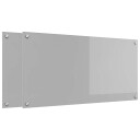  Kjøkkenbakplate 2 pcs Lysegrå 100 x 50 cm herdet glass